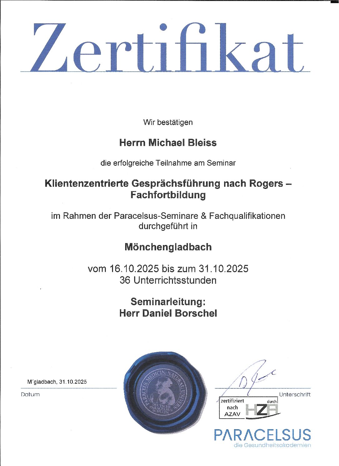 Klientenzentrierte Gesprächsführung nach Rogers